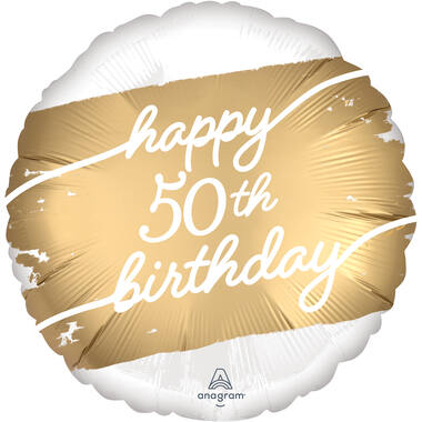 Foil balloon - "Happy 50th Birthday" - 45 cm